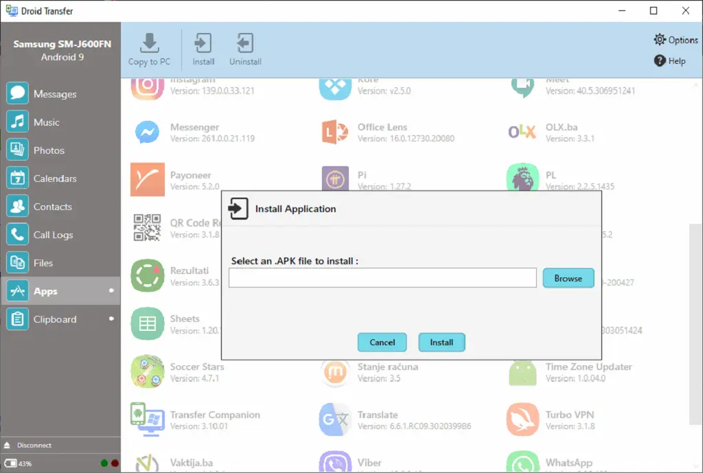 Droid Transfer Latest